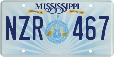 MS license plate NZR467
