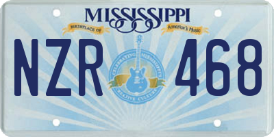 MS license plate NZR468