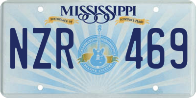 MS license plate NZR469
