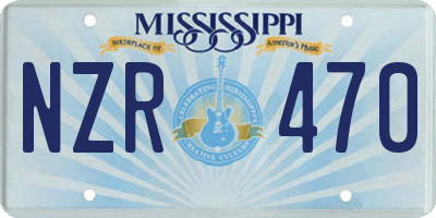 MS license plate NZR470