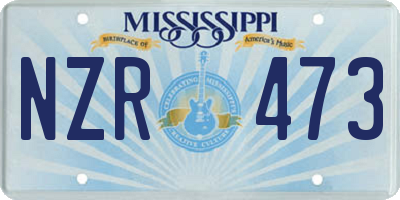 MS license plate NZR473
