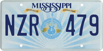 MS license plate NZR479