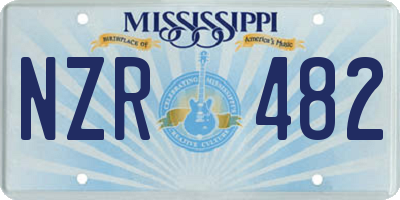 MS license plate NZR482