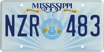 MS license plate NZR483