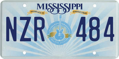 MS license plate NZR484