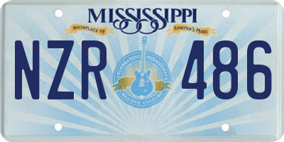 MS license plate NZR486
