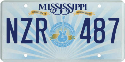 MS license plate NZR487