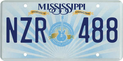 MS license plate NZR488