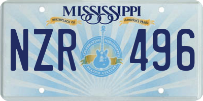 MS license plate NZR496