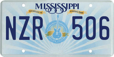 MS license plate NZR506