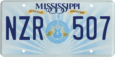 MS license plate NZR507