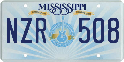 MS license plate NZR508