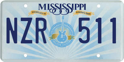 MS license plate NZR511