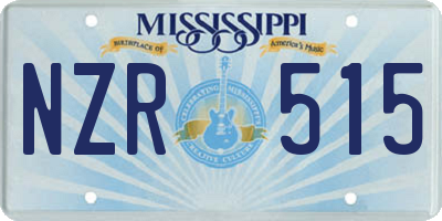 MS license plate NZR515