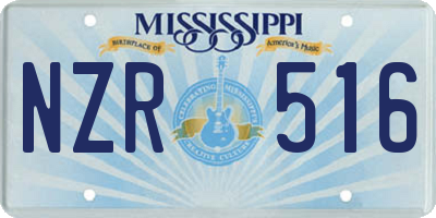 MS license plate NZR516