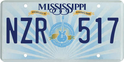 MS license plate NZR517