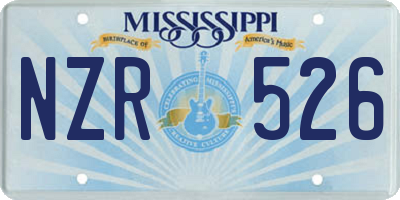 MS license plate NZR526