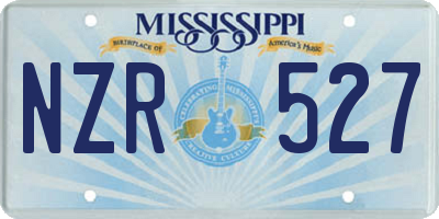MS license plate NZR527