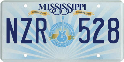 MS license plate NZR528