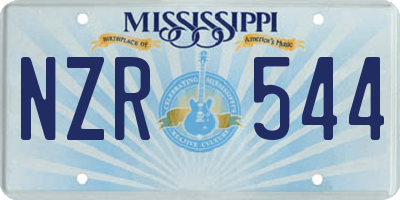 MS license plate NZR544