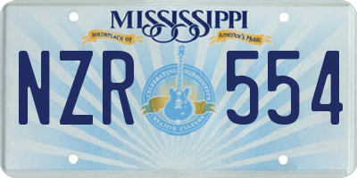 MS license plate NZR554