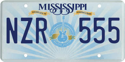 MS license plate NZR555