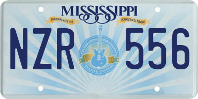 MS license plate NZR556