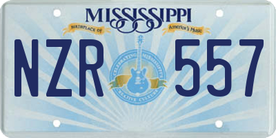 MS license plate NZR557