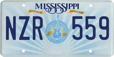 MS license plate NZR559