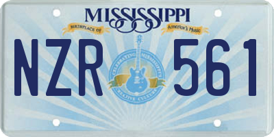 MS license plate NZR561