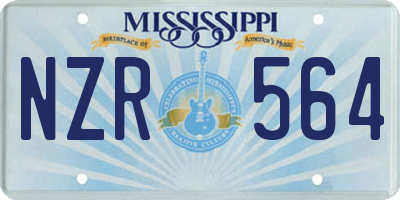 MS license plate NZR564