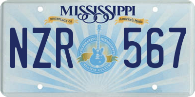 MS license plate NZR567