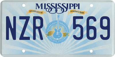 MS license plate NZR569