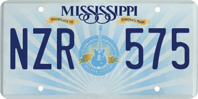MS license plate NZR575