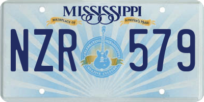 MS license plate NZR579