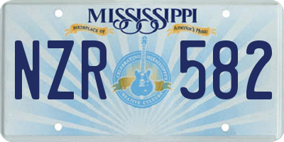 MS license plate NZR582