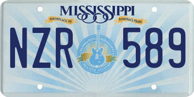 MS license plate NZR589