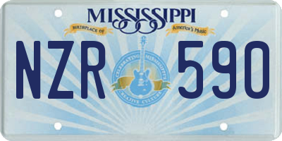 MS license plate NZR590