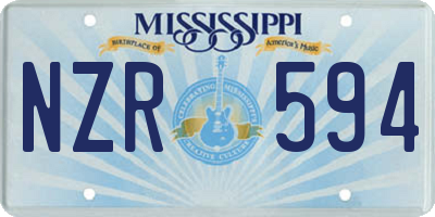 MS license plate NZR594