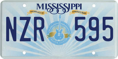 MS license plate NZR595