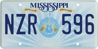 MS license plate NZR596