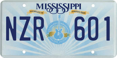 MS license plate NZR601