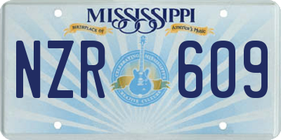 MS license plate NZR609