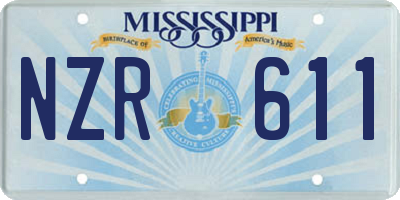 MS license plate NZR611