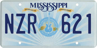 MS license plate NZR621