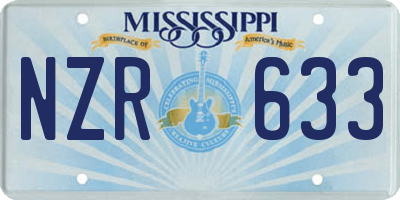 MS license plate NZR633