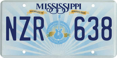 MS license plate NZR638