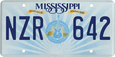 MS license plate NZR642