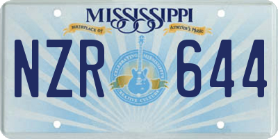 MS license plate NZR644
