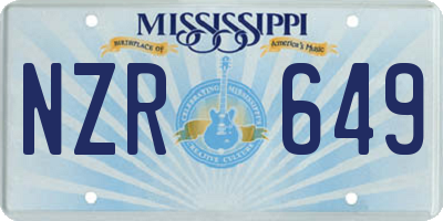 MS license plate NZR649